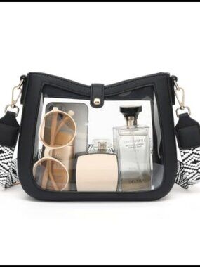 Clear Crossbody Bag Stadium Approved PVC Zip Purse